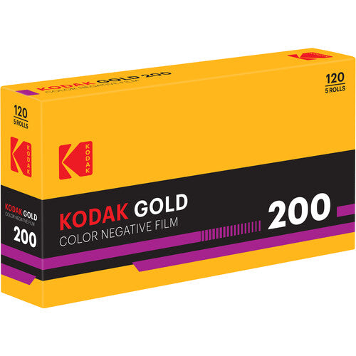 Kodak Eastman Gold 200 Color Negative Film - 120mm - 5 Pack